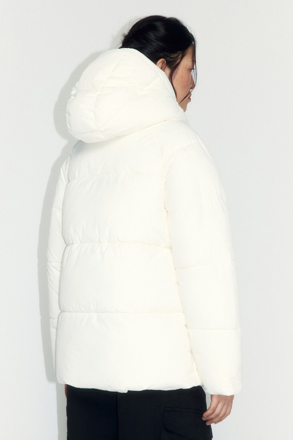 Куртка стеганая с воротником-стойкой и капюшоном - цвет бежевый - 4