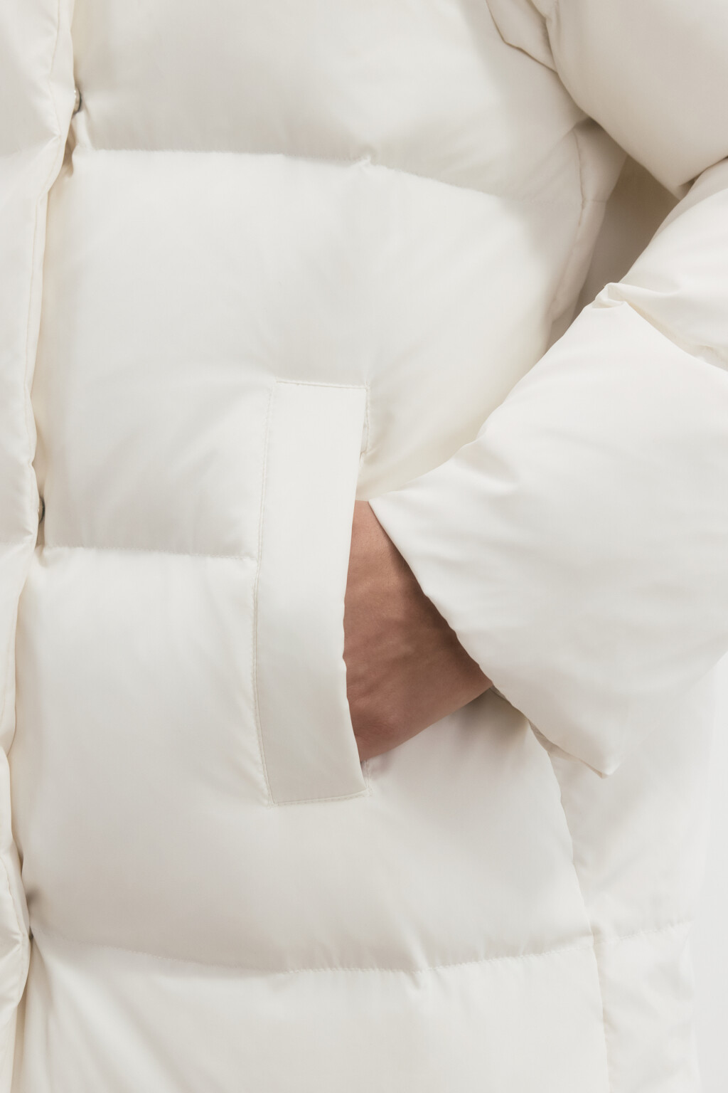 Пуховик стеганый на натуральном утеплителе - цвет бежевый - 6