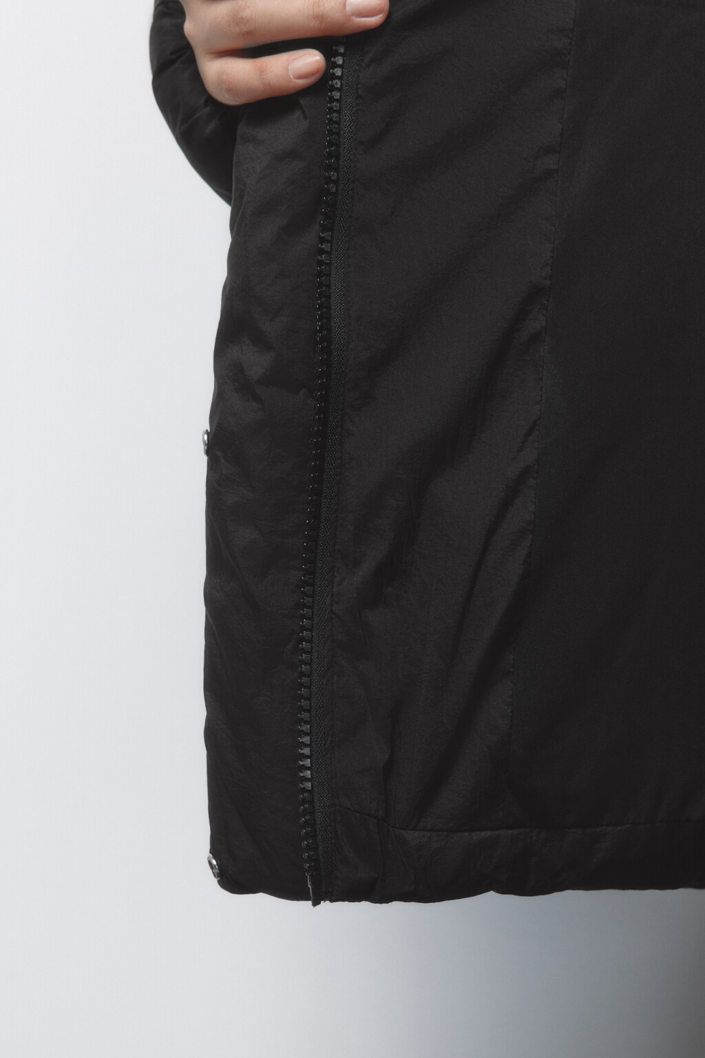 Куртка oversize стеганая с воротником-стойкой - цвет черный - 8