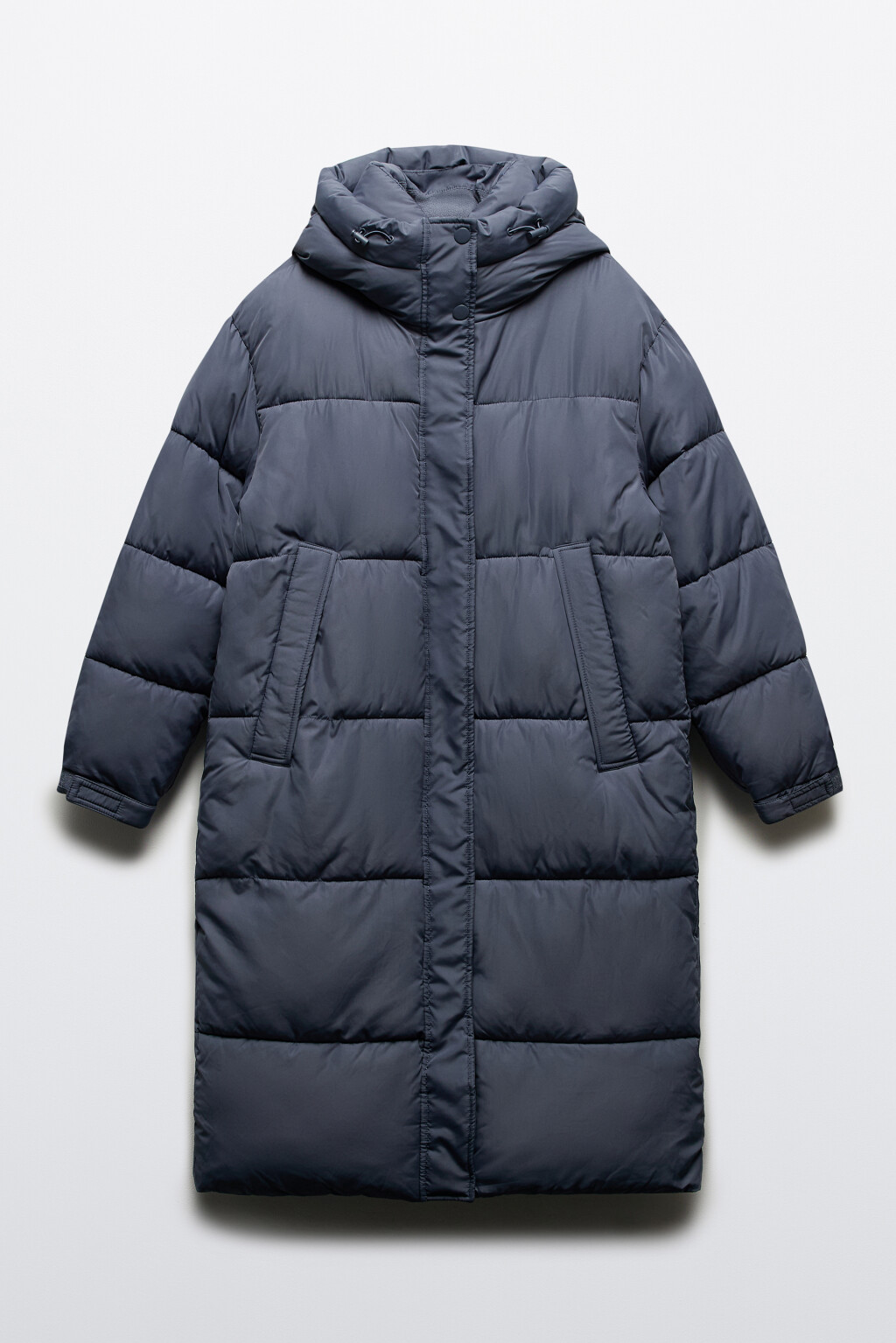 Пальто стеганое с утепленным капюшоном - цвет серый - 10