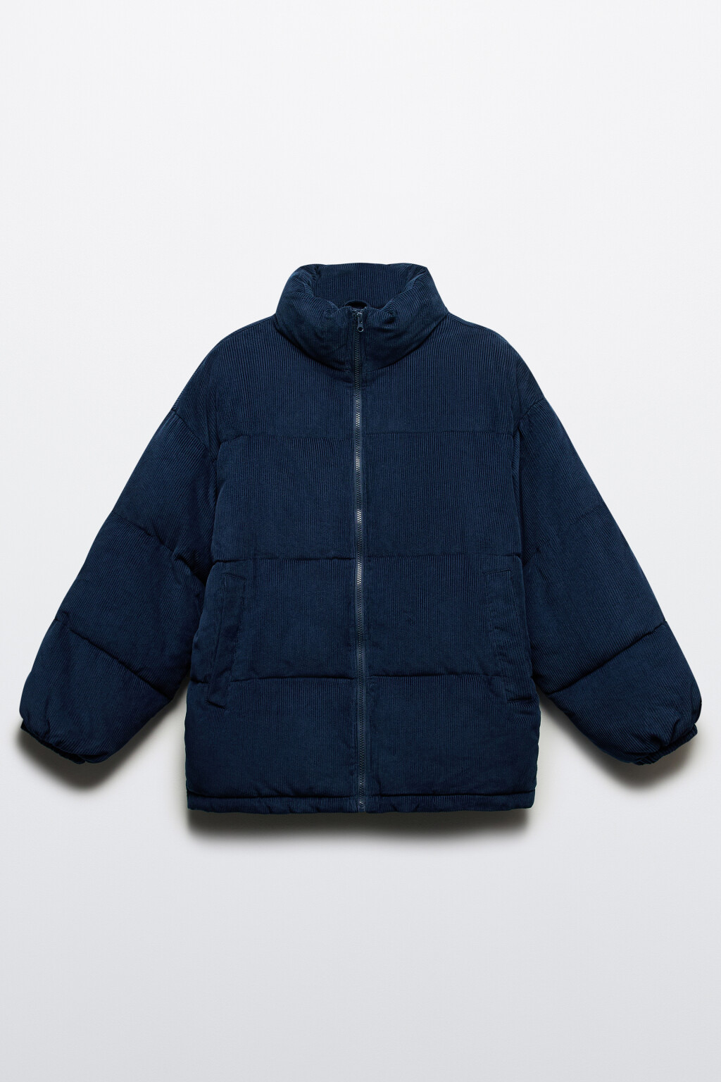 Куртка oversize вельветовая с воротником-стойкой - цвет синий - 10