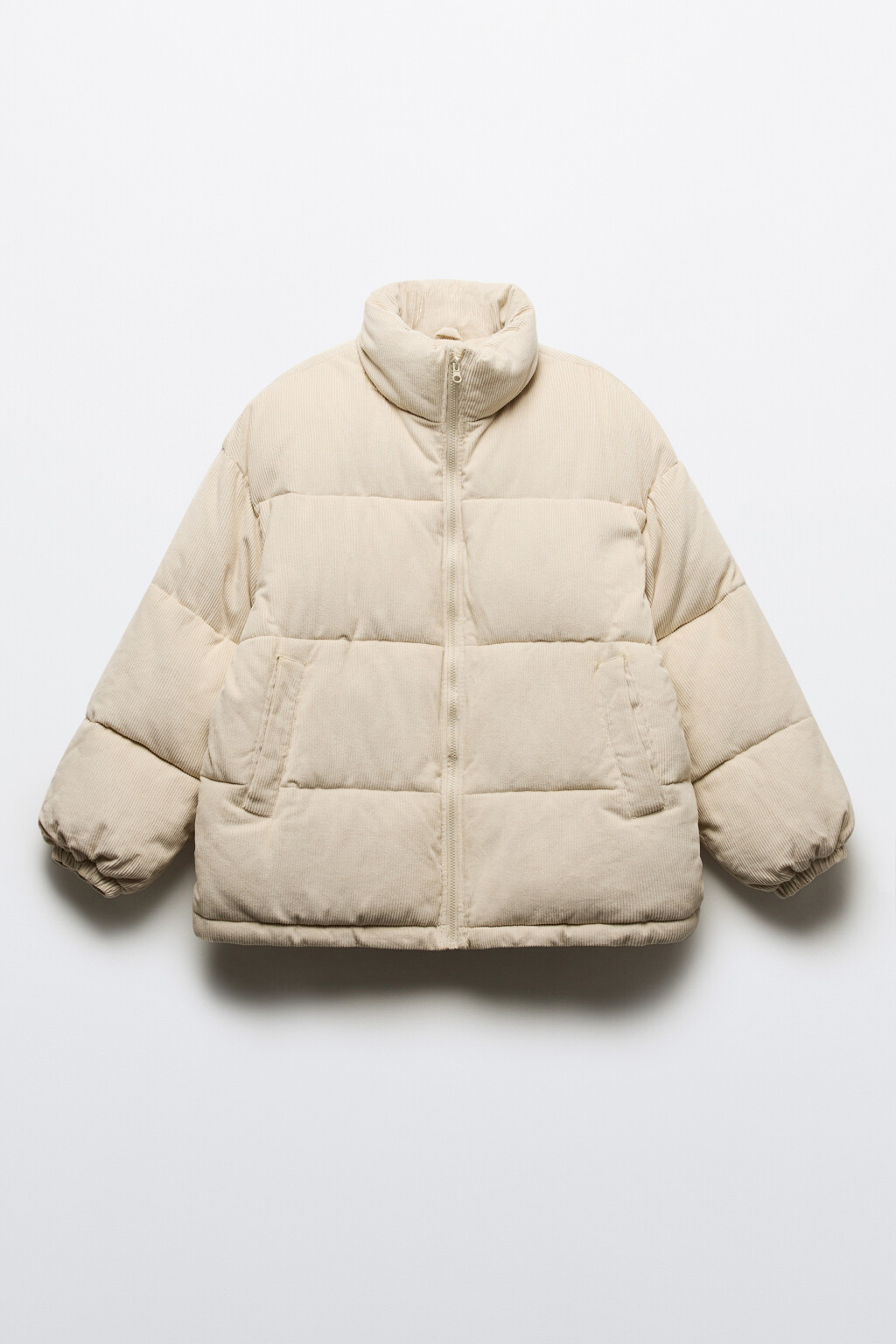 Куртка oversize вельветовая с воротником-стойкой - цвет молочный - 9