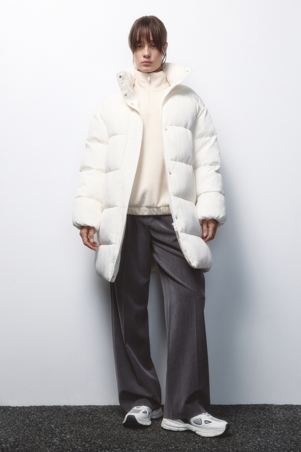 Куртка стеганая с воротником-стойкой - цвет молочный - 5