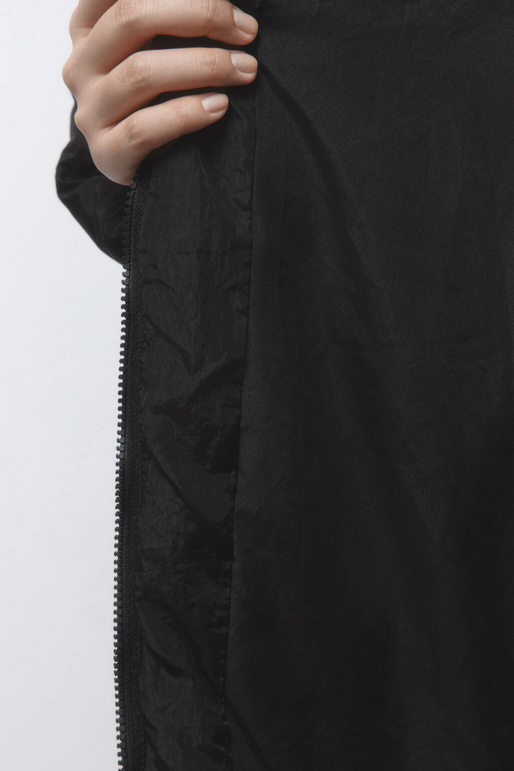 Пальто стеганое с капюшоном и воротником-стойкой - цвет черный - 8