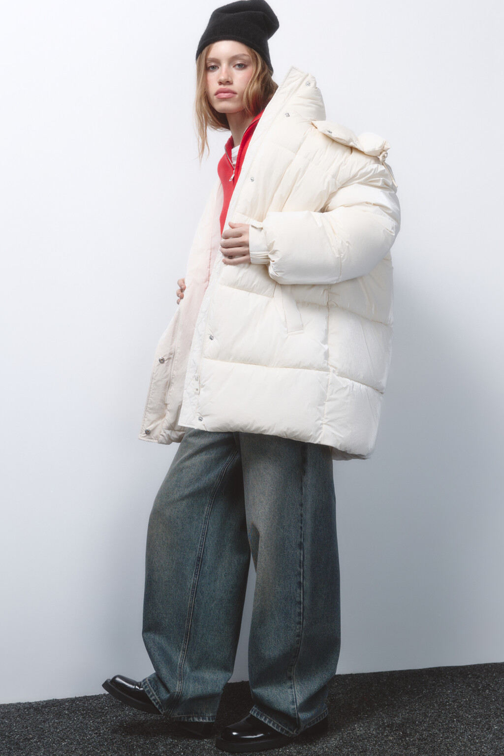 Куртка стеганая с жемчужным покрытием - цвет молочный - 2