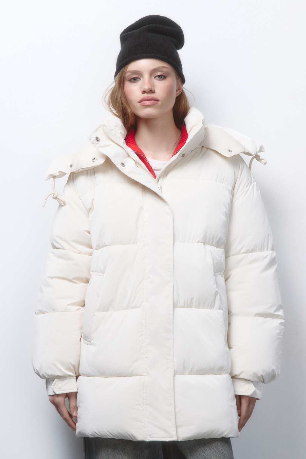 Куртка стеганая с жемчужным покрытием - цвет молочный - 3