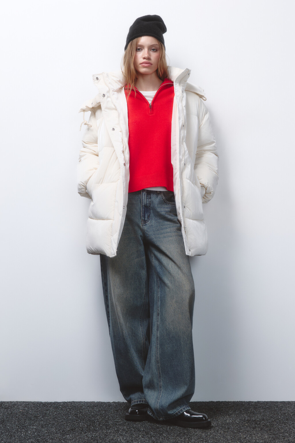 Куртка стеганая с жемчужным покрытием - цвет молочный - 6