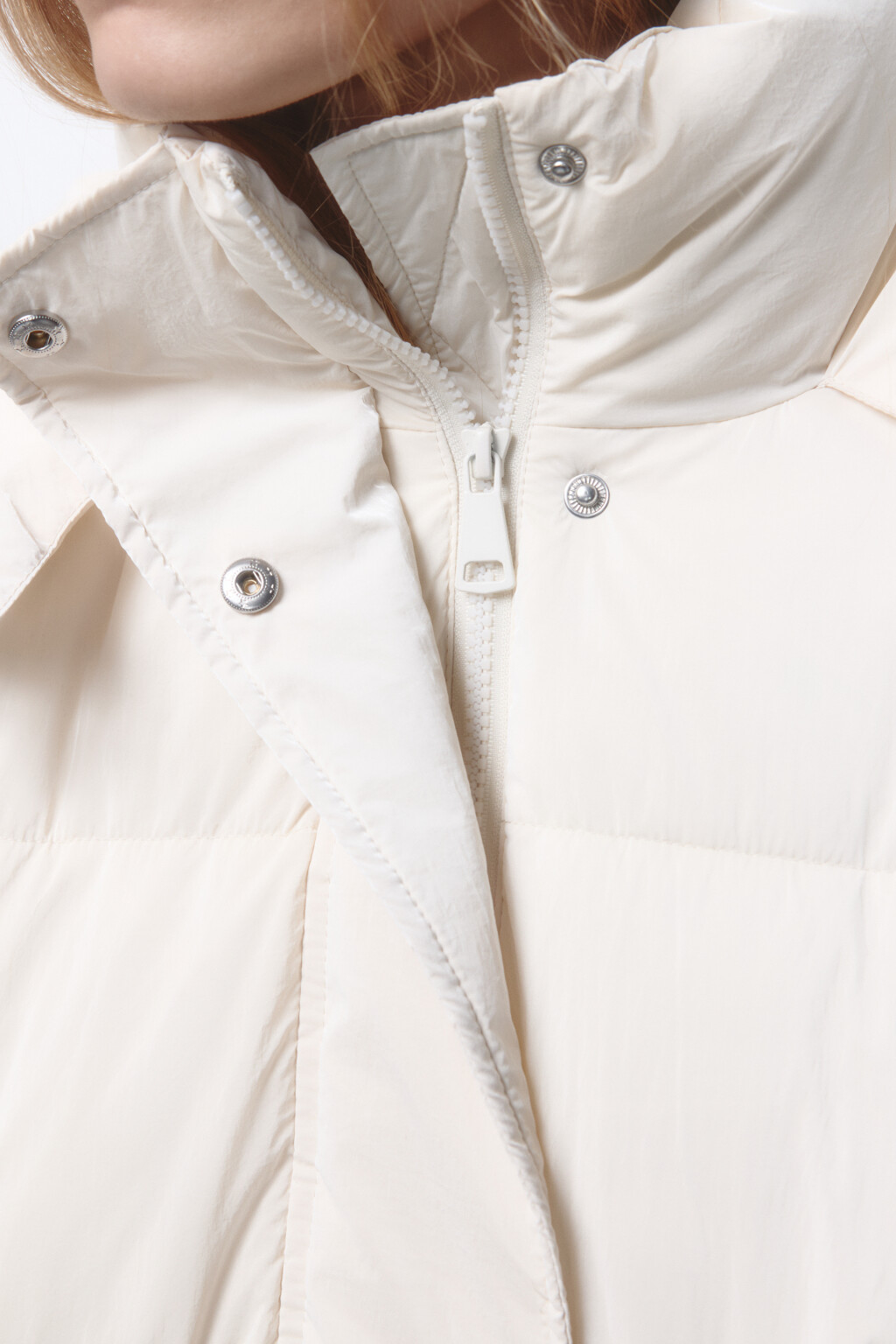 Куртка стеганая с жемчужным покрытием - цвет молочный - 10