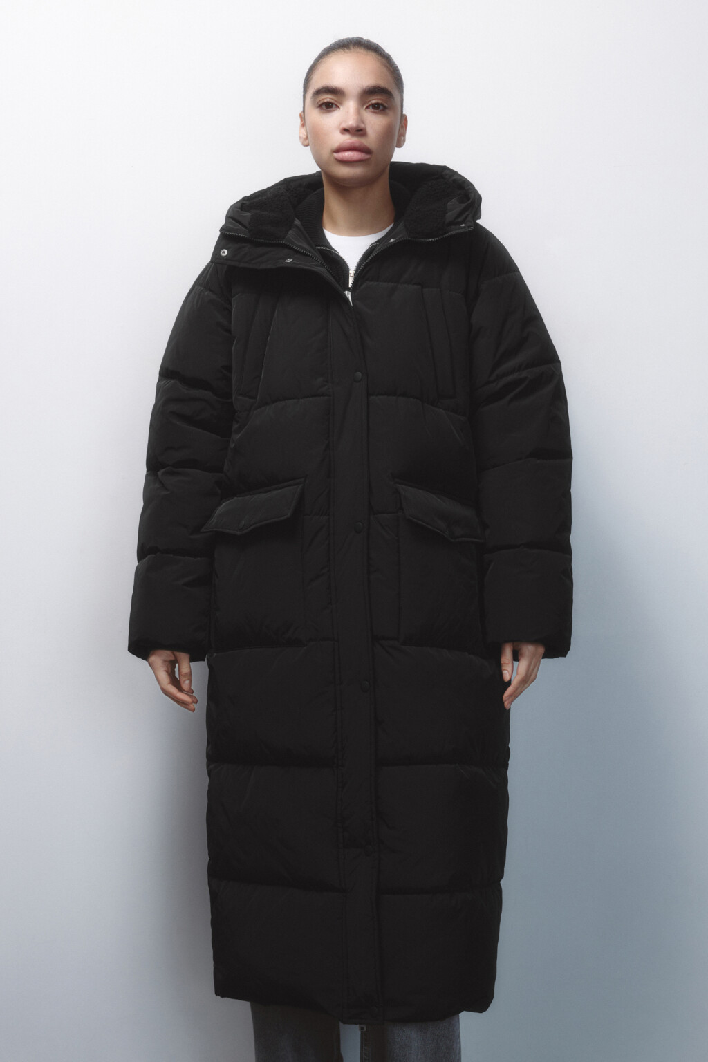Куртка стеганая с подкладкой из искусственного меха - цвет черный - 9