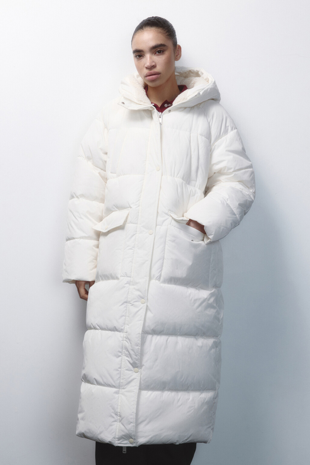Куртка стеганая с подкладкой из искусственного меха - цвет молочный - 8