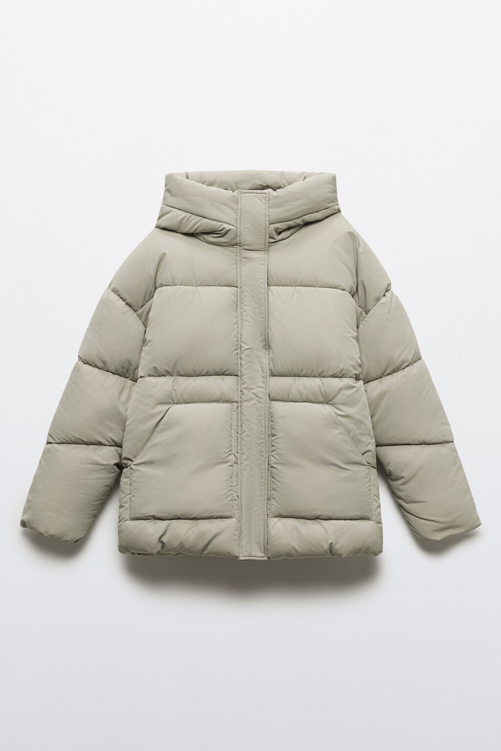 Куртка стеганая утепленная с капюшоном - цвет зеленый - 9