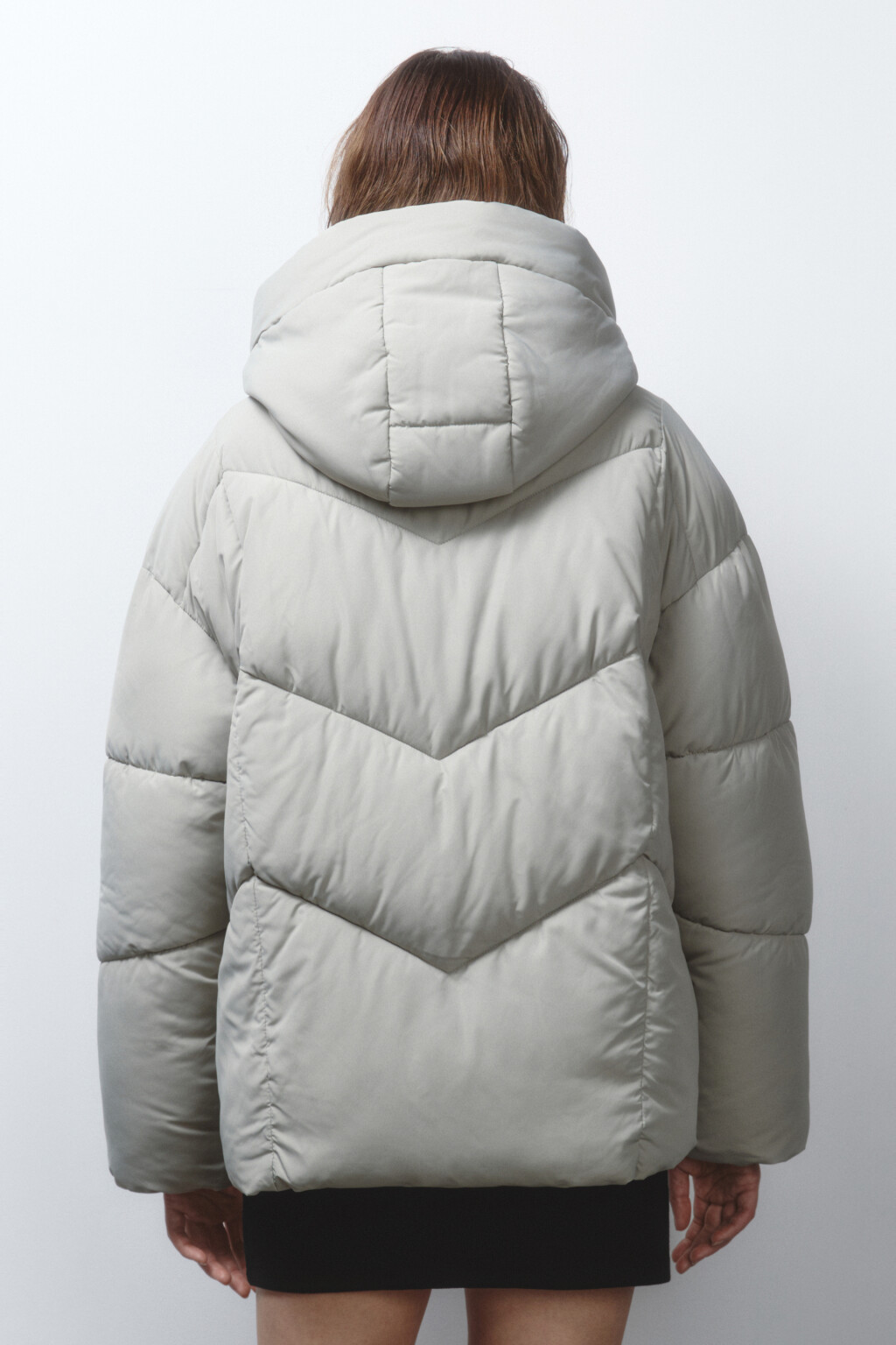 Куртка стеганая утепленная с капюшоном - цвет зеленый - 4