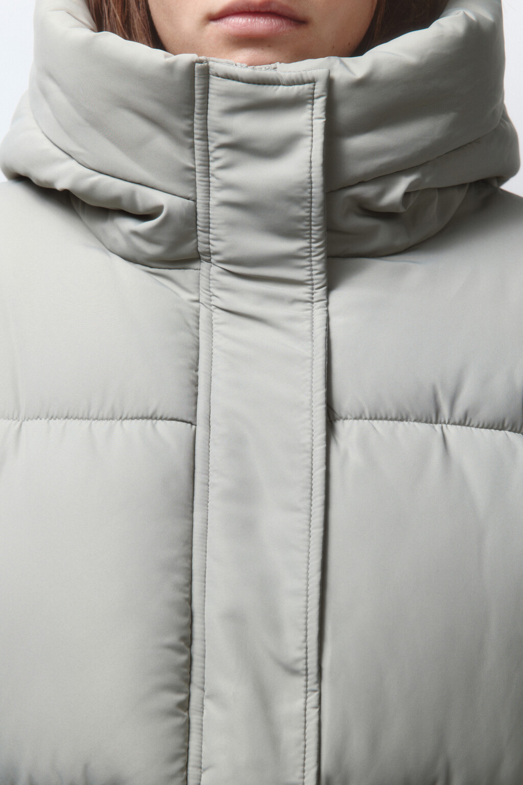 Куртка стеганая утепленная с капюшоном - цвет зеленый - 6