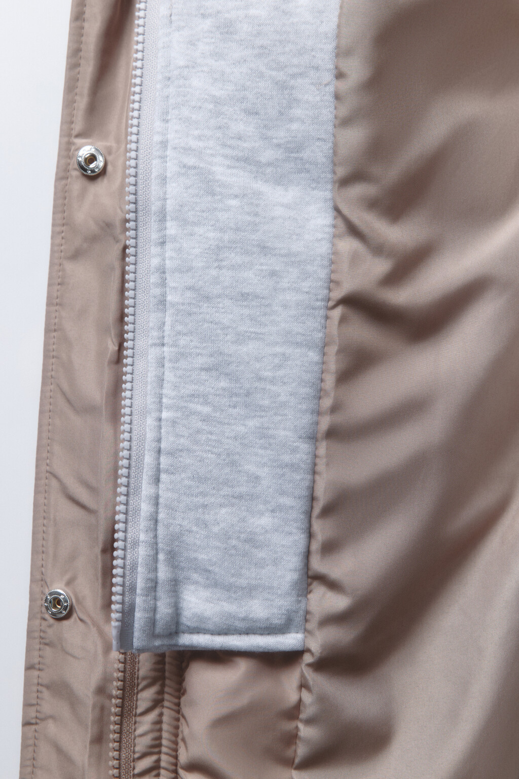 Куртка длинная стеганая с трикотажным капюшоном - цвет коричневый - 8