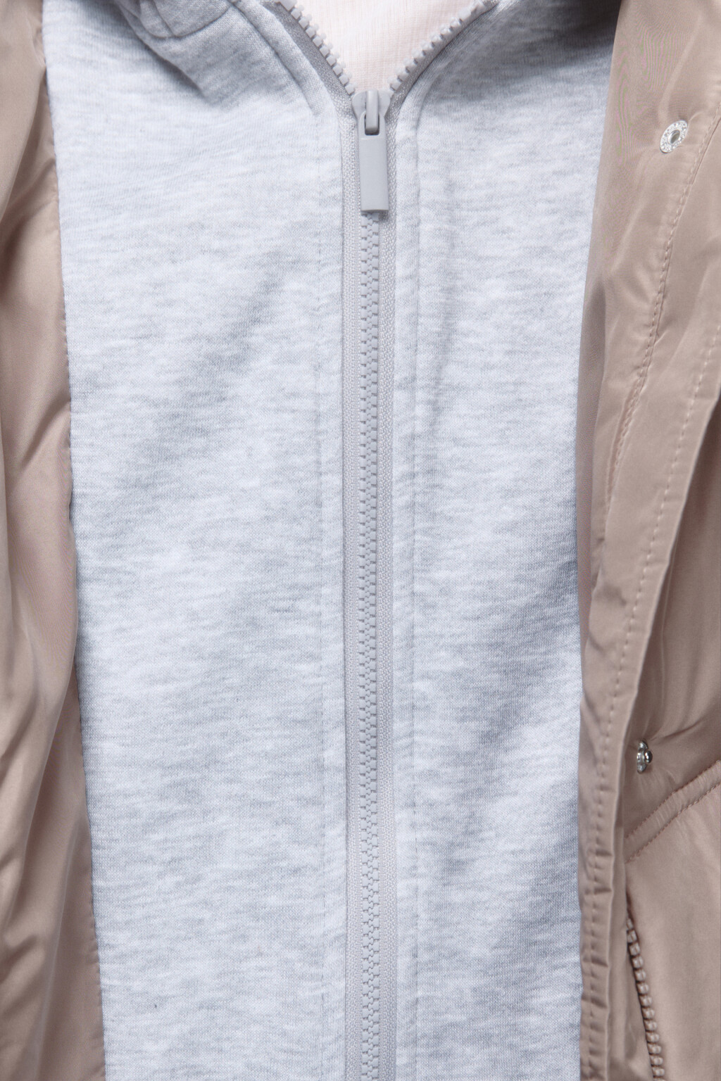 Куртка длинная стеганая с трикотажным капюшоном - цвет коричневый - 10