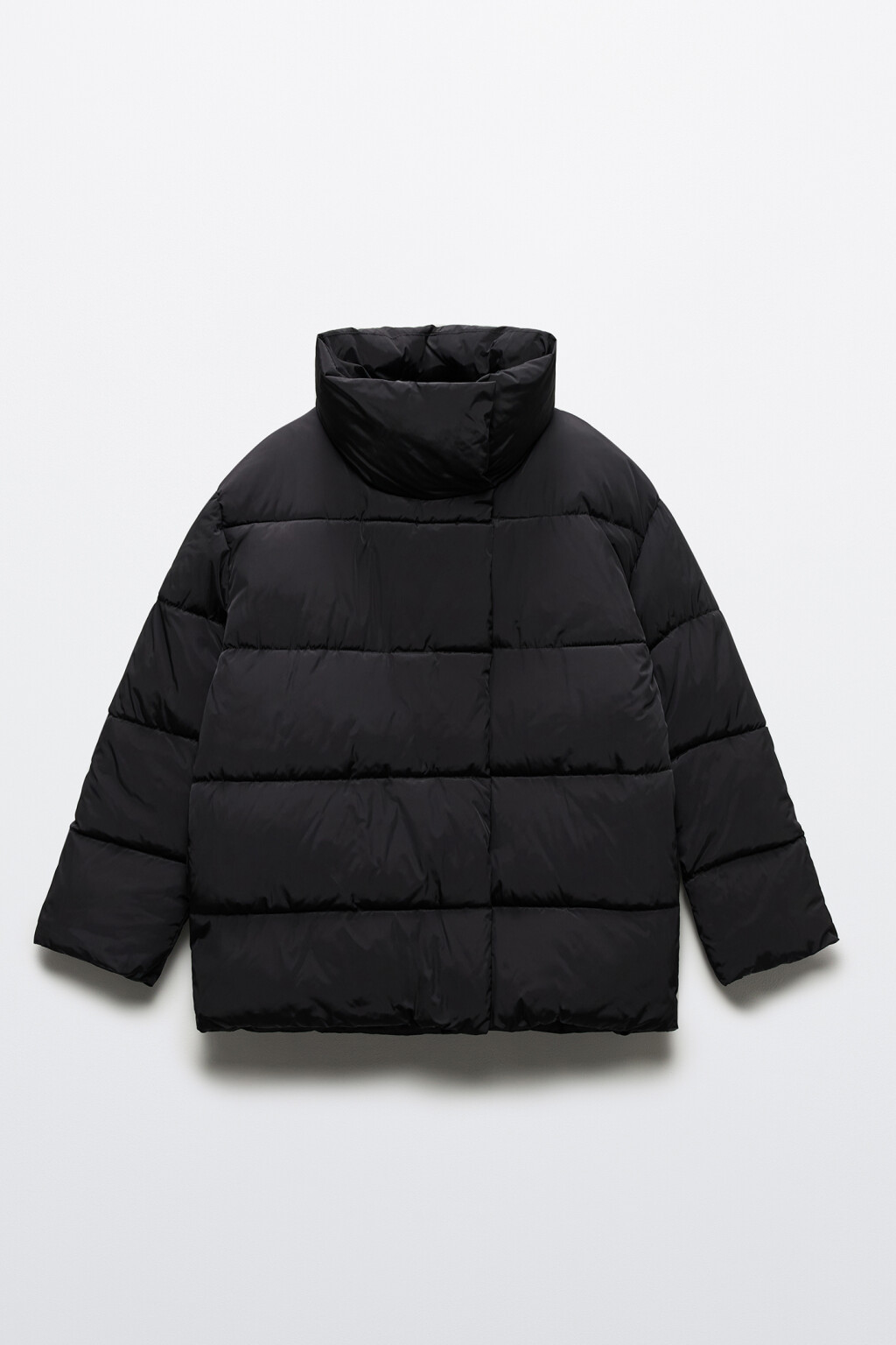 Куртка стеганая с запахом и воротником-стойкой - цвет черный - 9