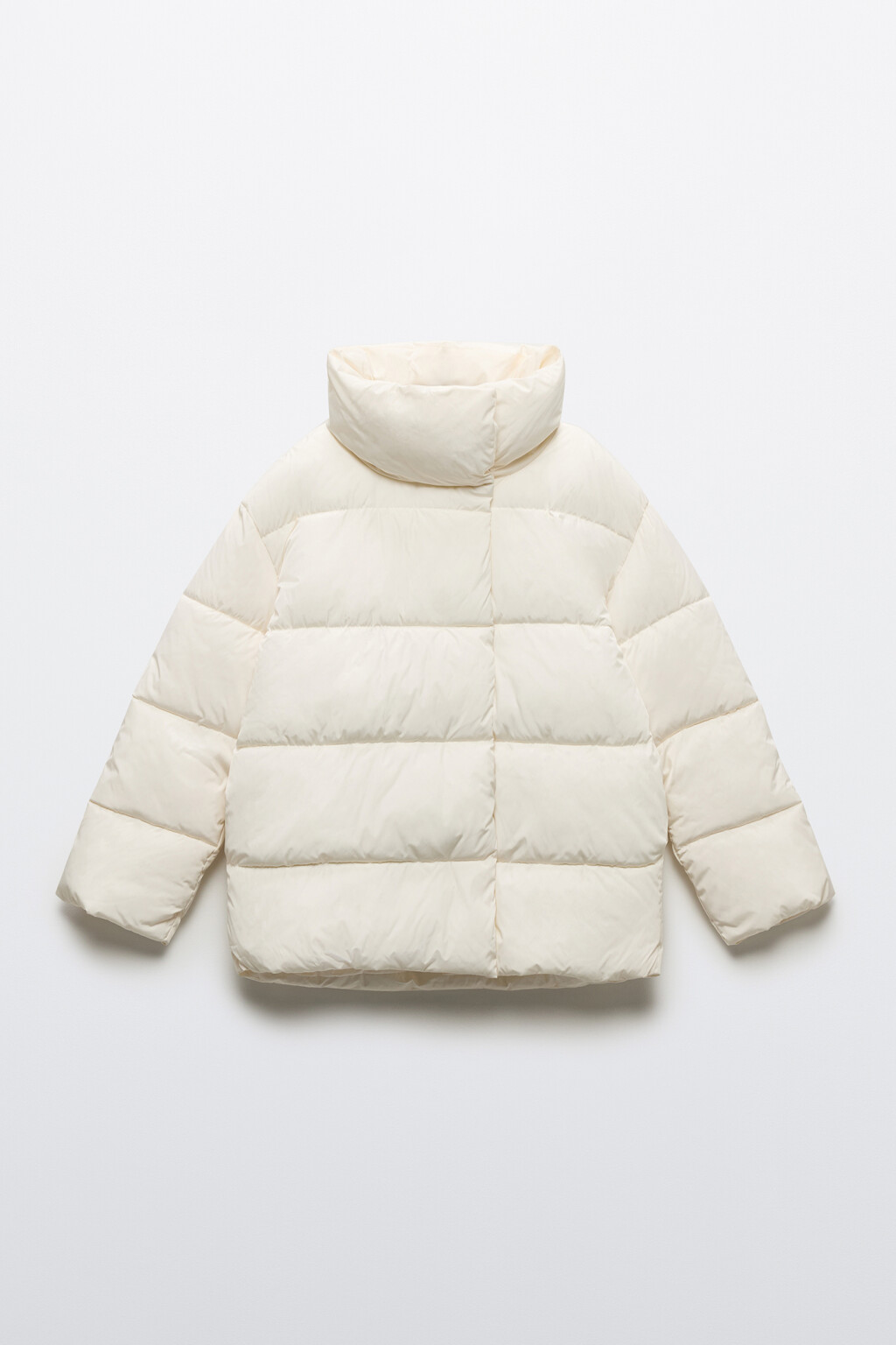 Куртка стеганая с запахом и воротником-стойкой - цвет молочный - 9
