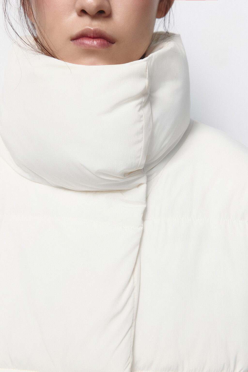 Куртка стеганая с запахом и воротником-стойкой - цвет молочный - 6