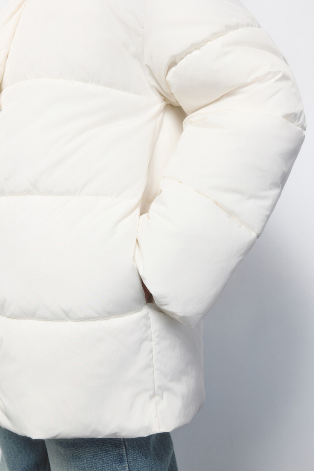 Куртка стеганая с запахом и воротником-стойкой - цвет молочный - 7