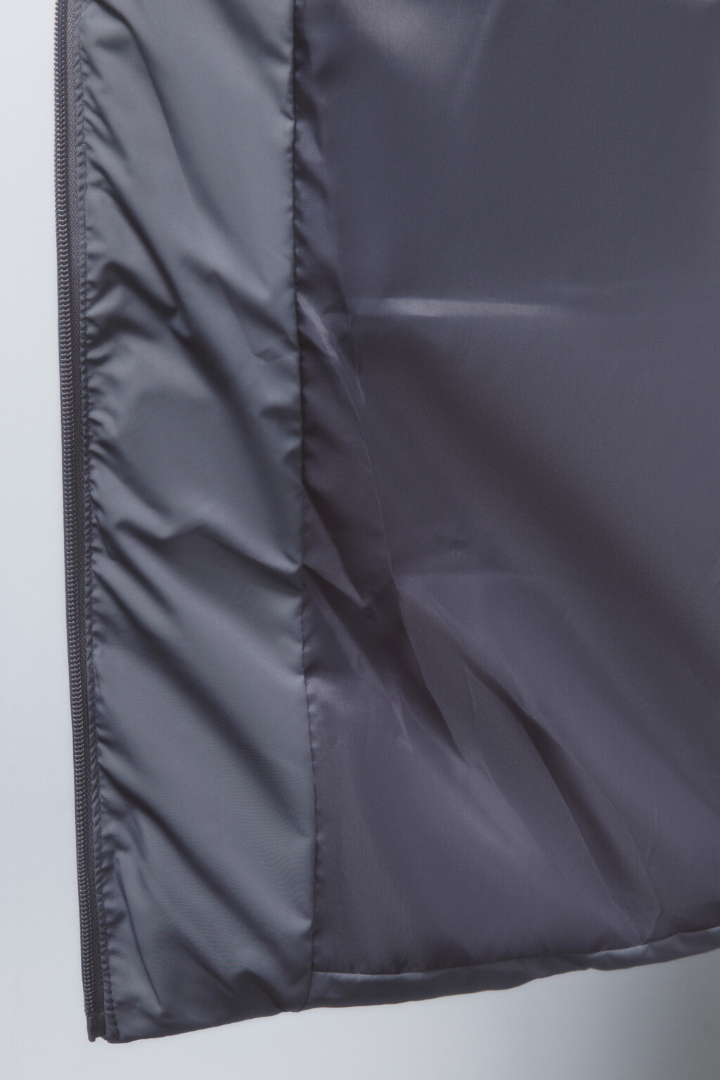 Пальто стеганое утепленное с капюшоном - цвет серый - 9