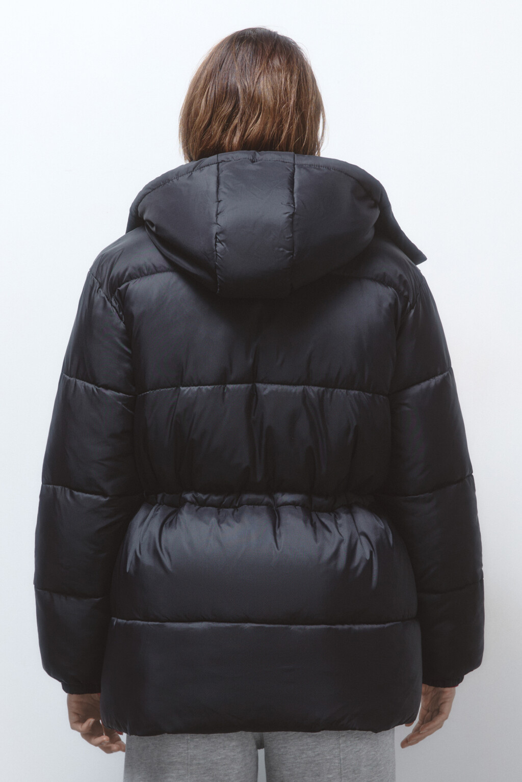 Куртка-парка стеганая утепленная с капюшоном - цвет черный - 5