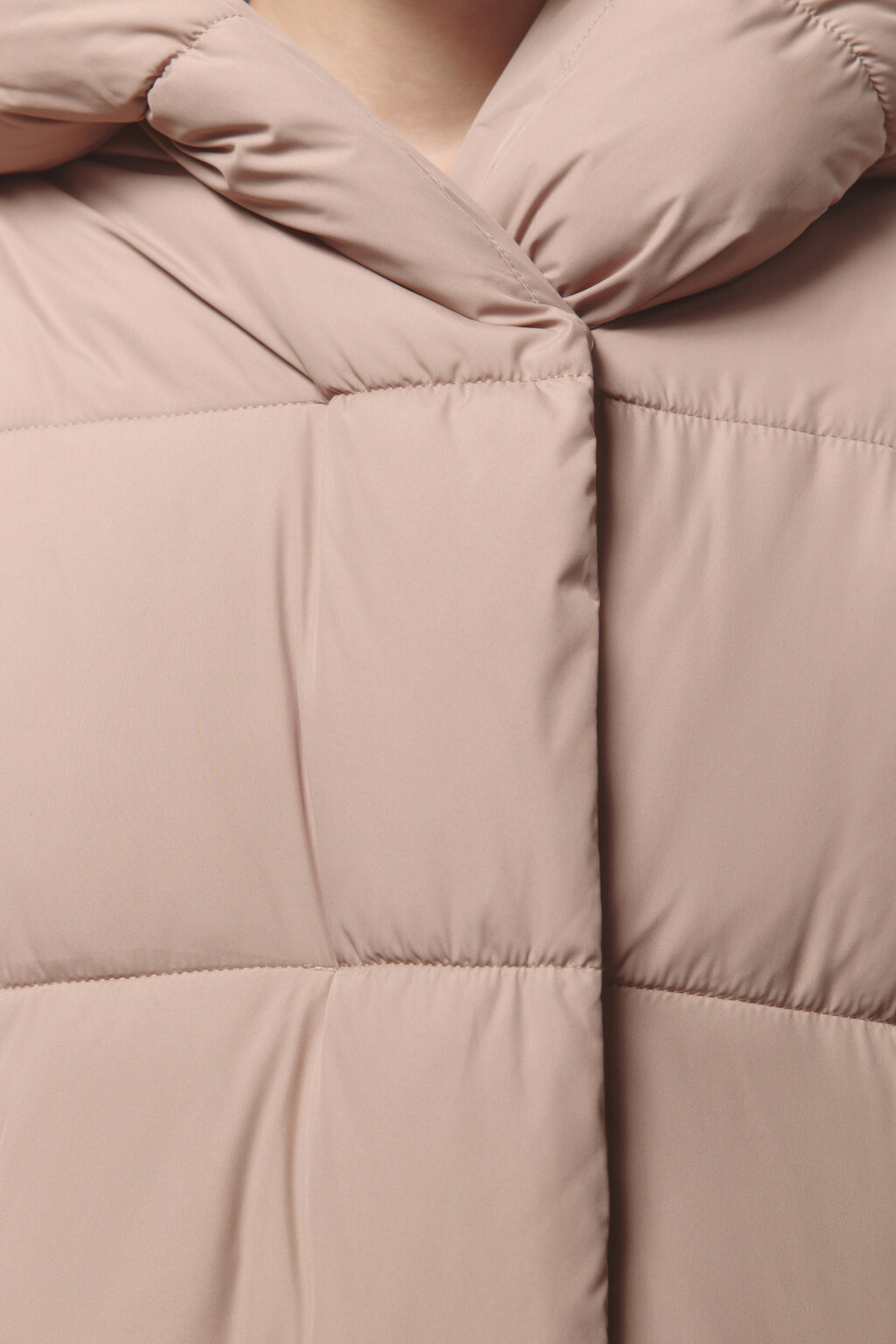 Пальто стеганое утепленное с капюшоном - цвет коричневый - 7