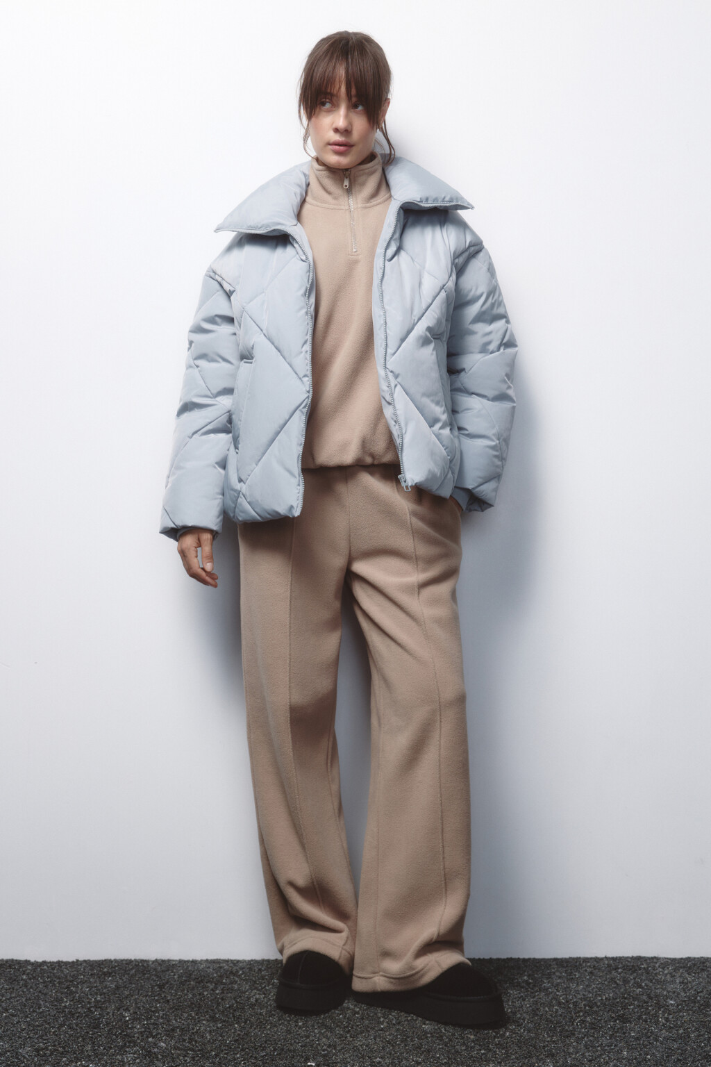 Куртка стеганая короткая с воротником-стойкой - цвет мятный - 5