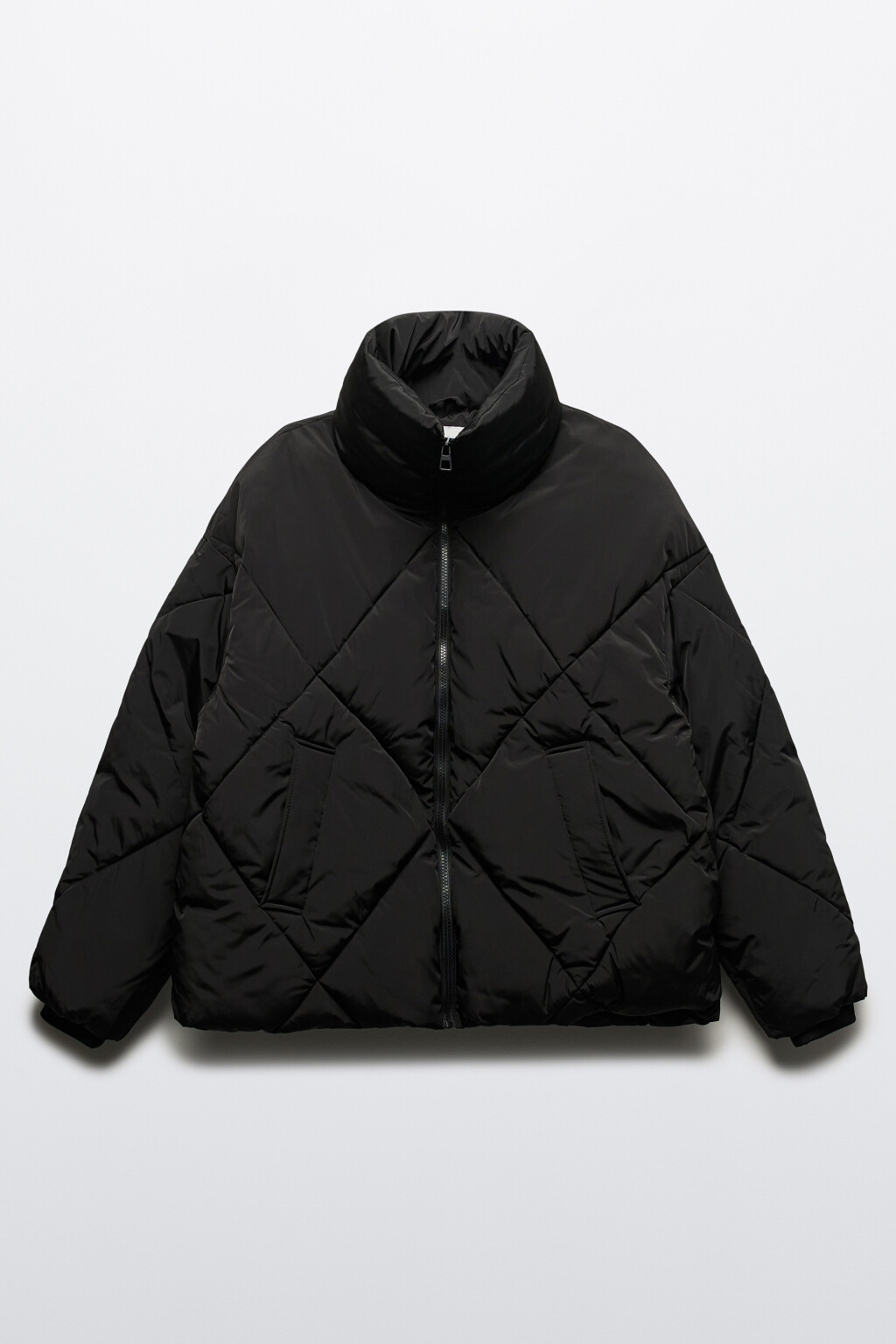 Куртка стеганая короткая с воротником-стойкой - цвет черный - 9
