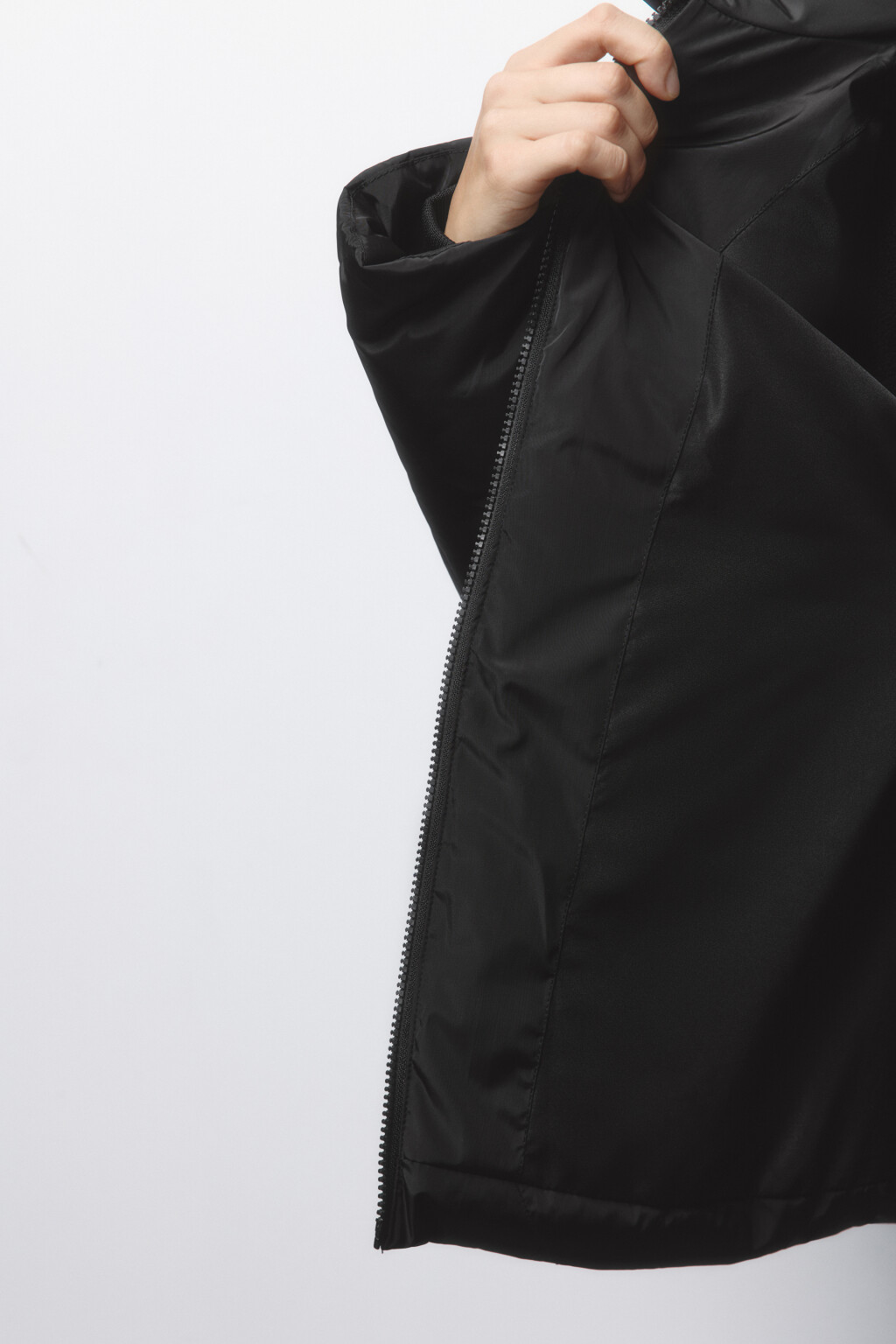 Куртка стеганая короткая с воротником-стойкой - цвет черный - 8