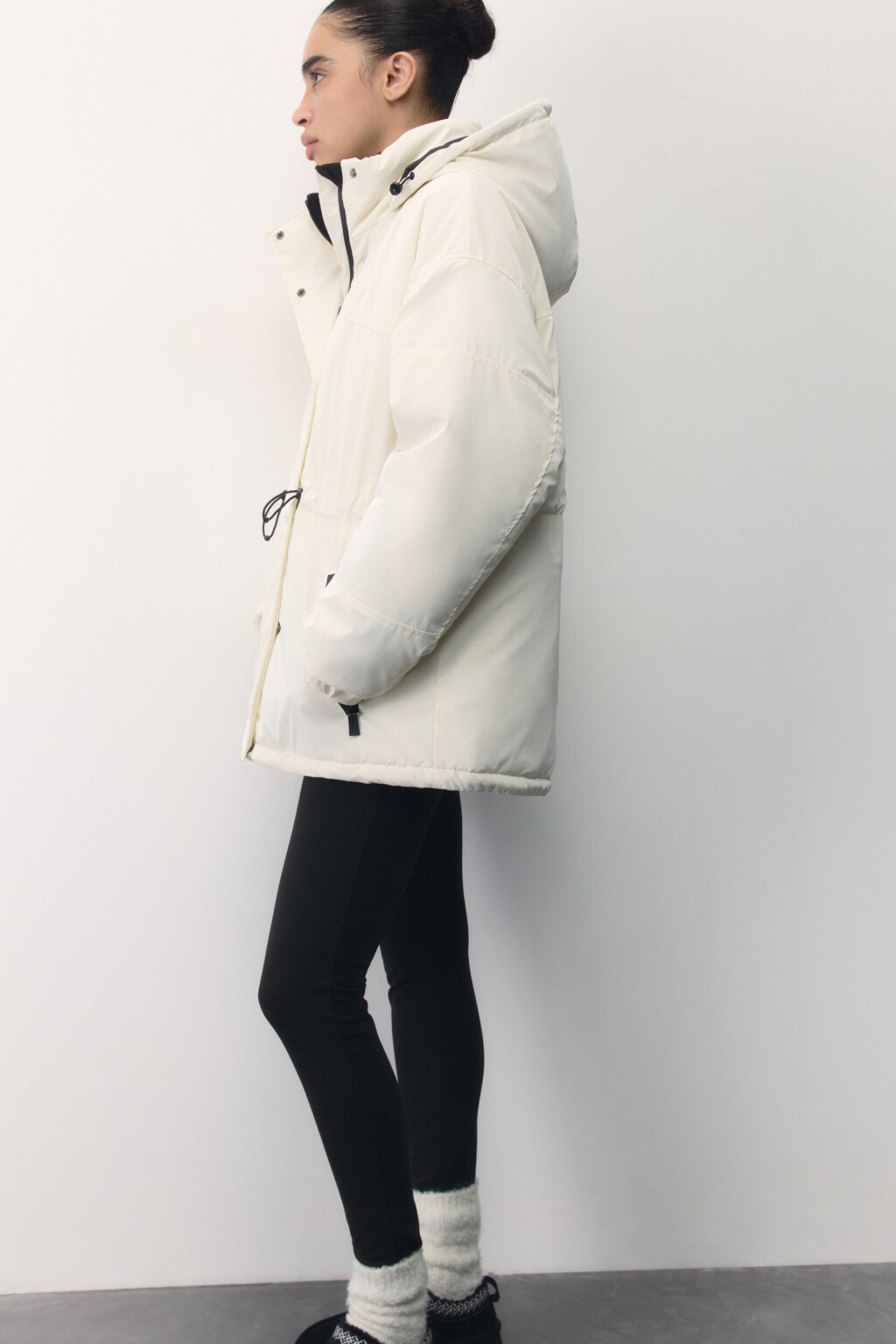 Куртка горнолыжная с блестящим эффектом - цвет ванильный - 1