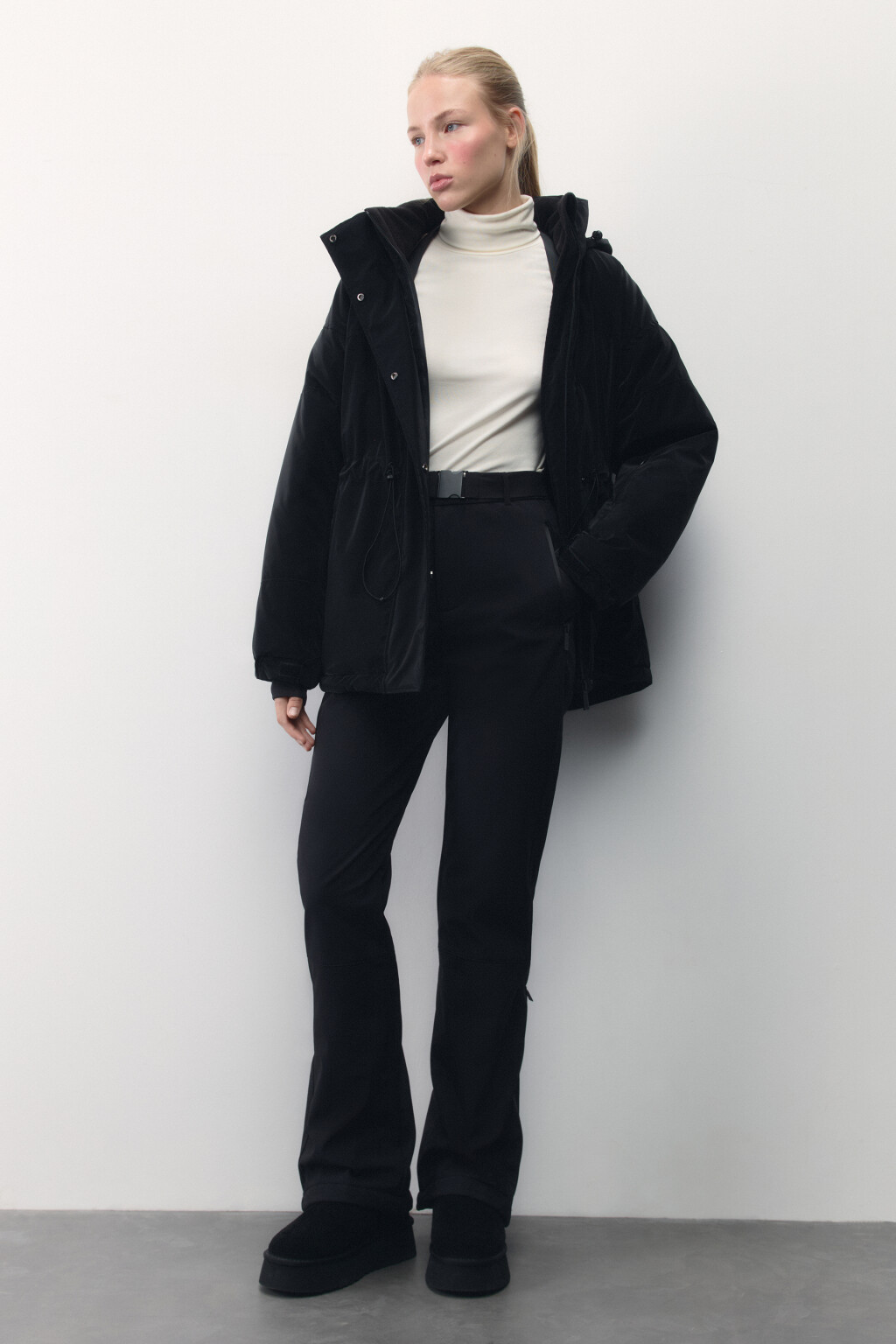 Куртка горнолыжная с блестящим эффектом - цвет черный - 6