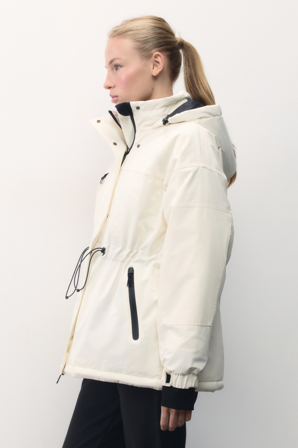Куртка горнолыжная утепленная с капюшоном - цвет ванильный - 4
