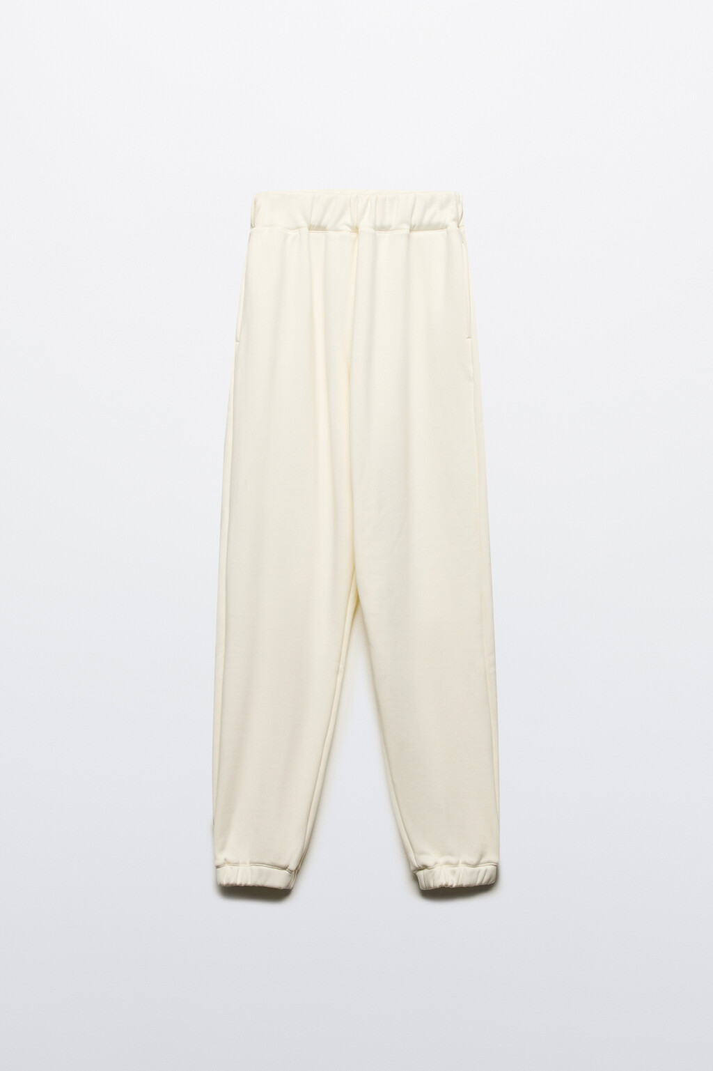 Брюки-джоггеры спортивные с начесом - цвет ванильный - 9