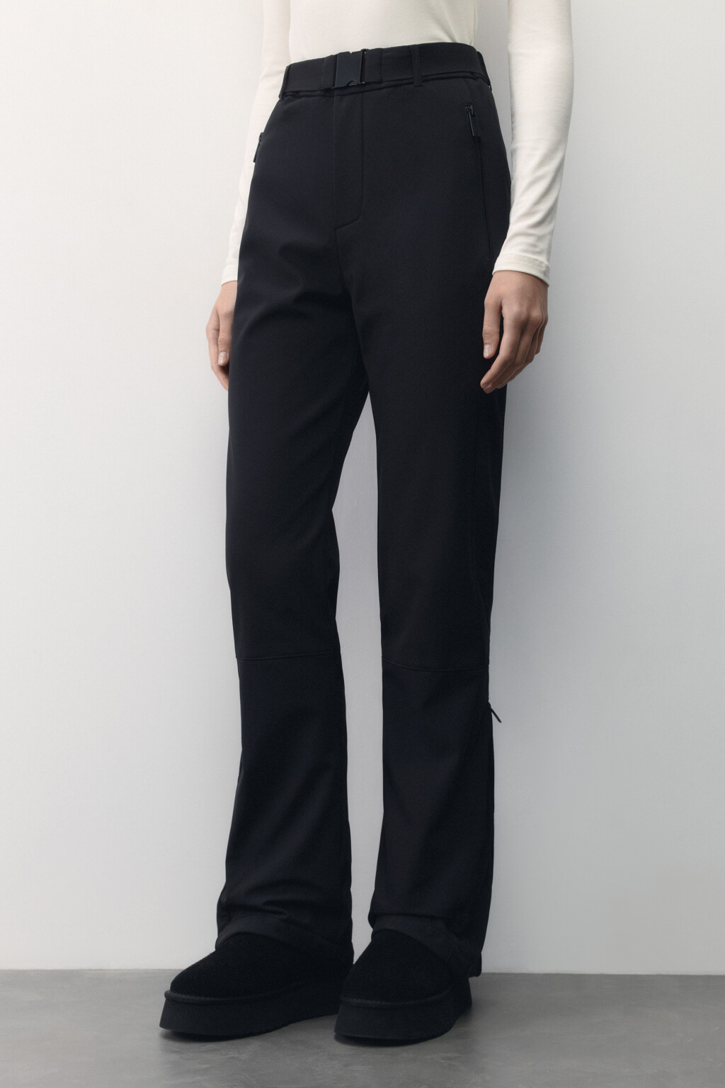 Брюки горнолыжные утепленные с начесом - цвет черный - 3