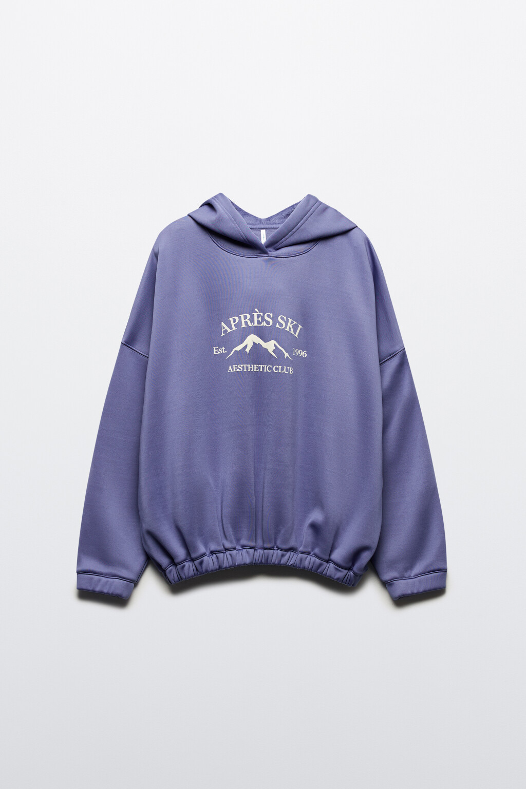 Худи oversize спортивная с капюшоном и принтом - цвет голубой - 10