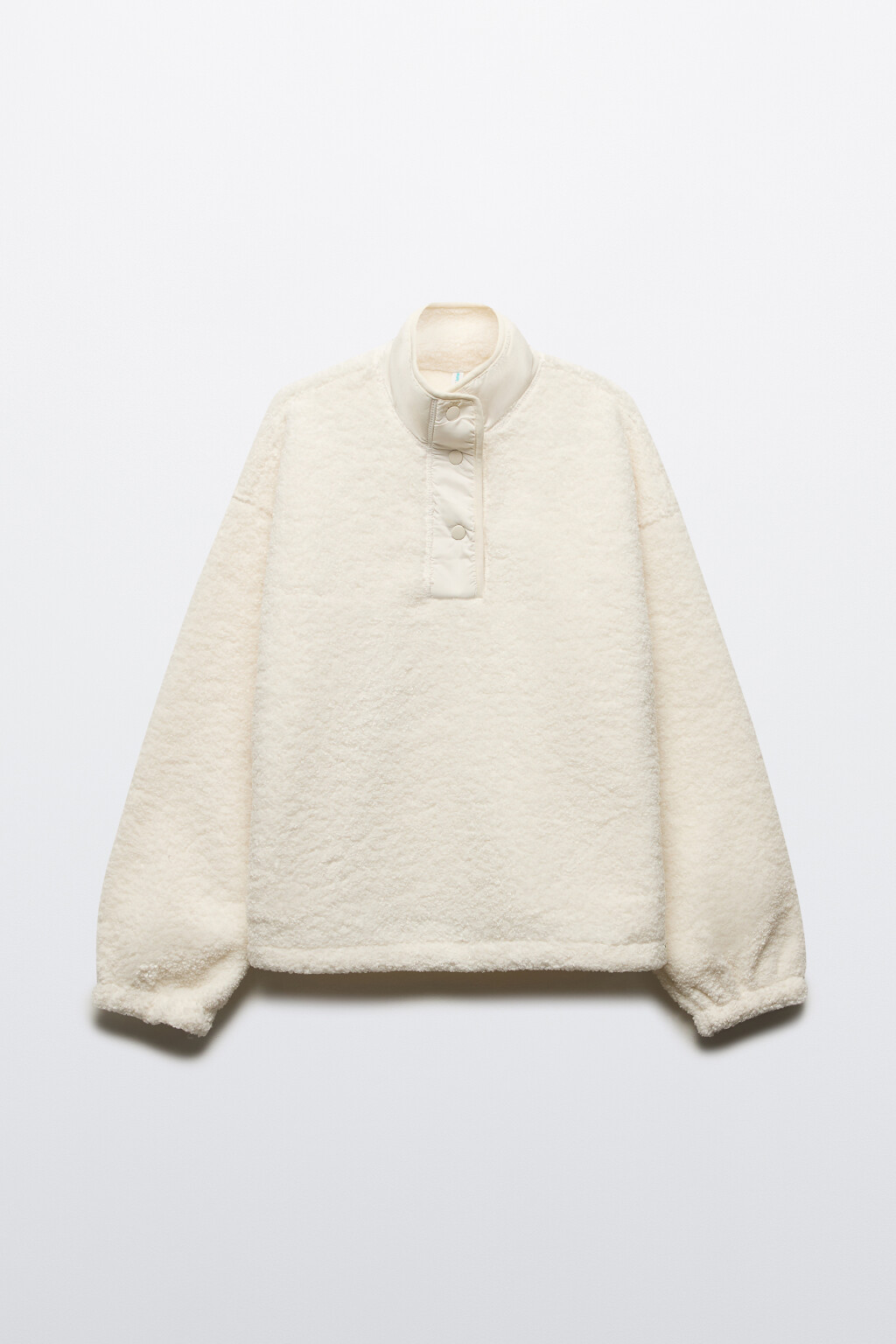 Толстовка-флиска oversize спортивная - цвет ванильный - 9