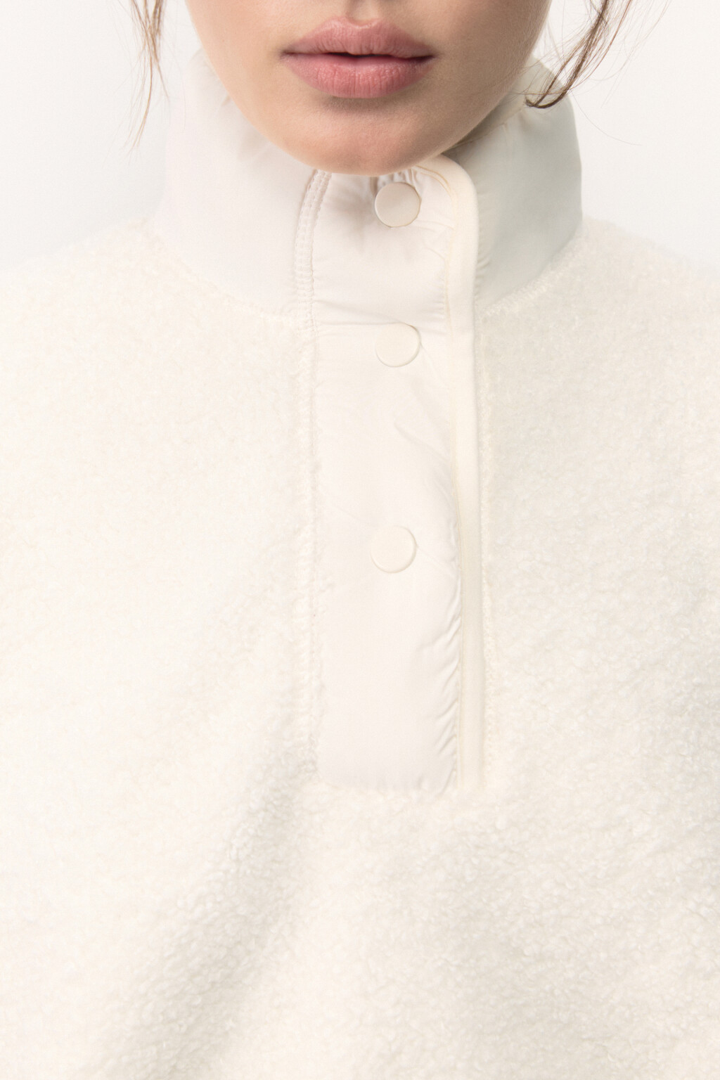 Толстовка-флиска oversize спортивная - цвет ванильный - 7