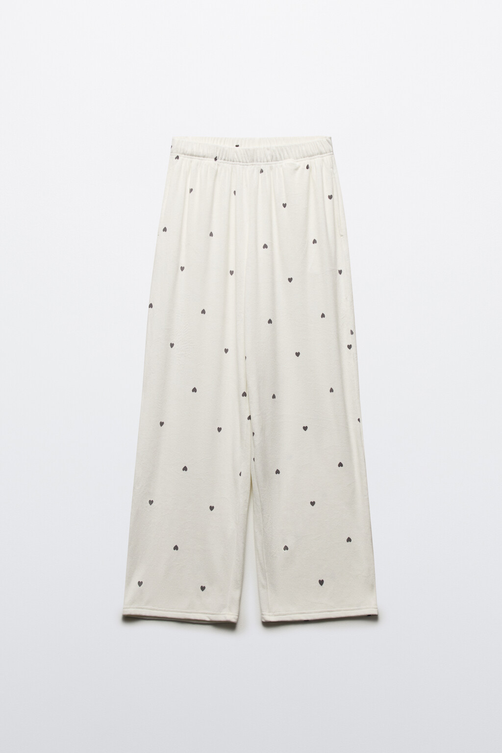 Брюки домашние плюшевые с принтом - цвет серый - 9