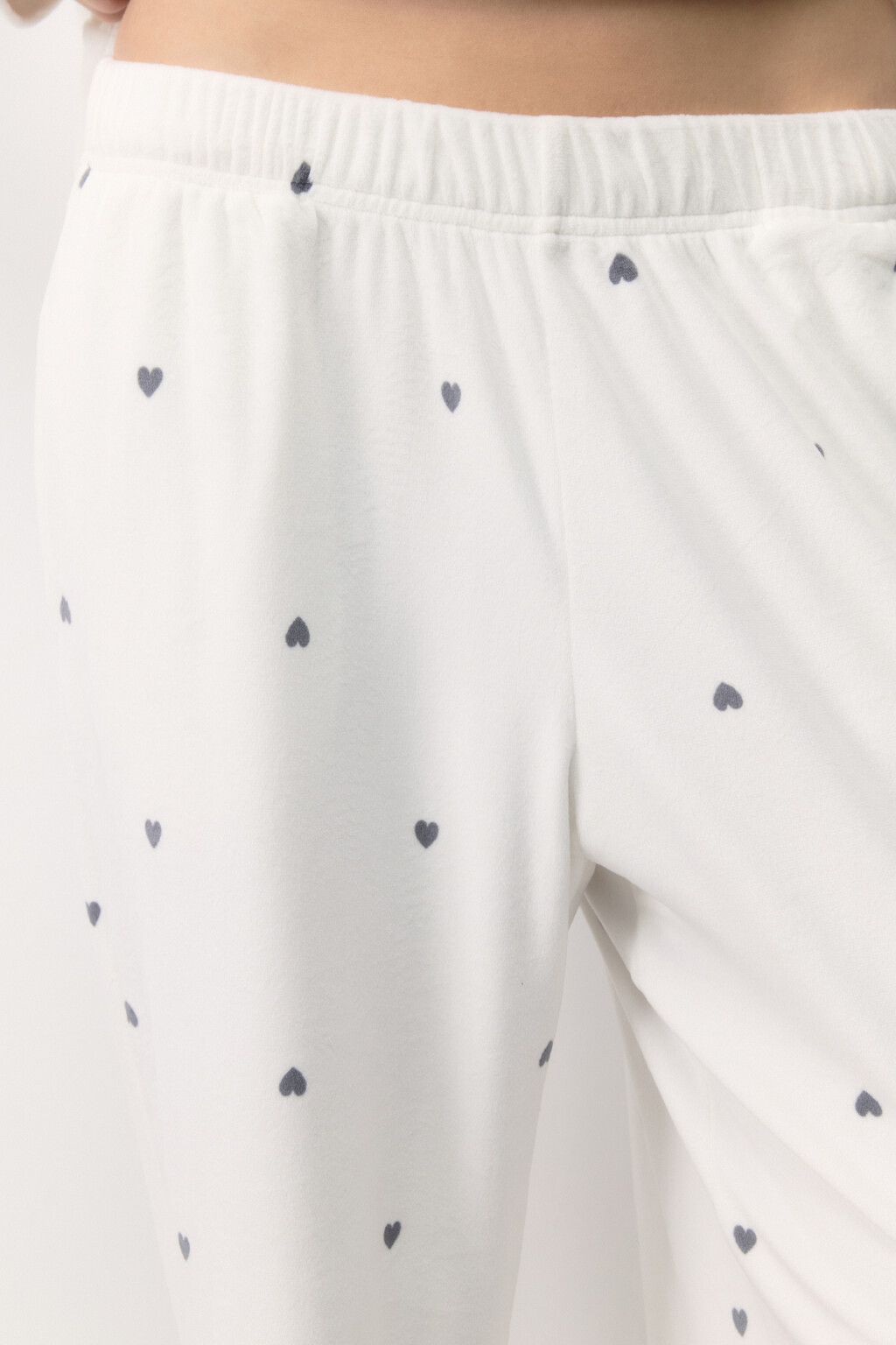 Брюки домашние плюшевые с принтом - цвет серый - 8