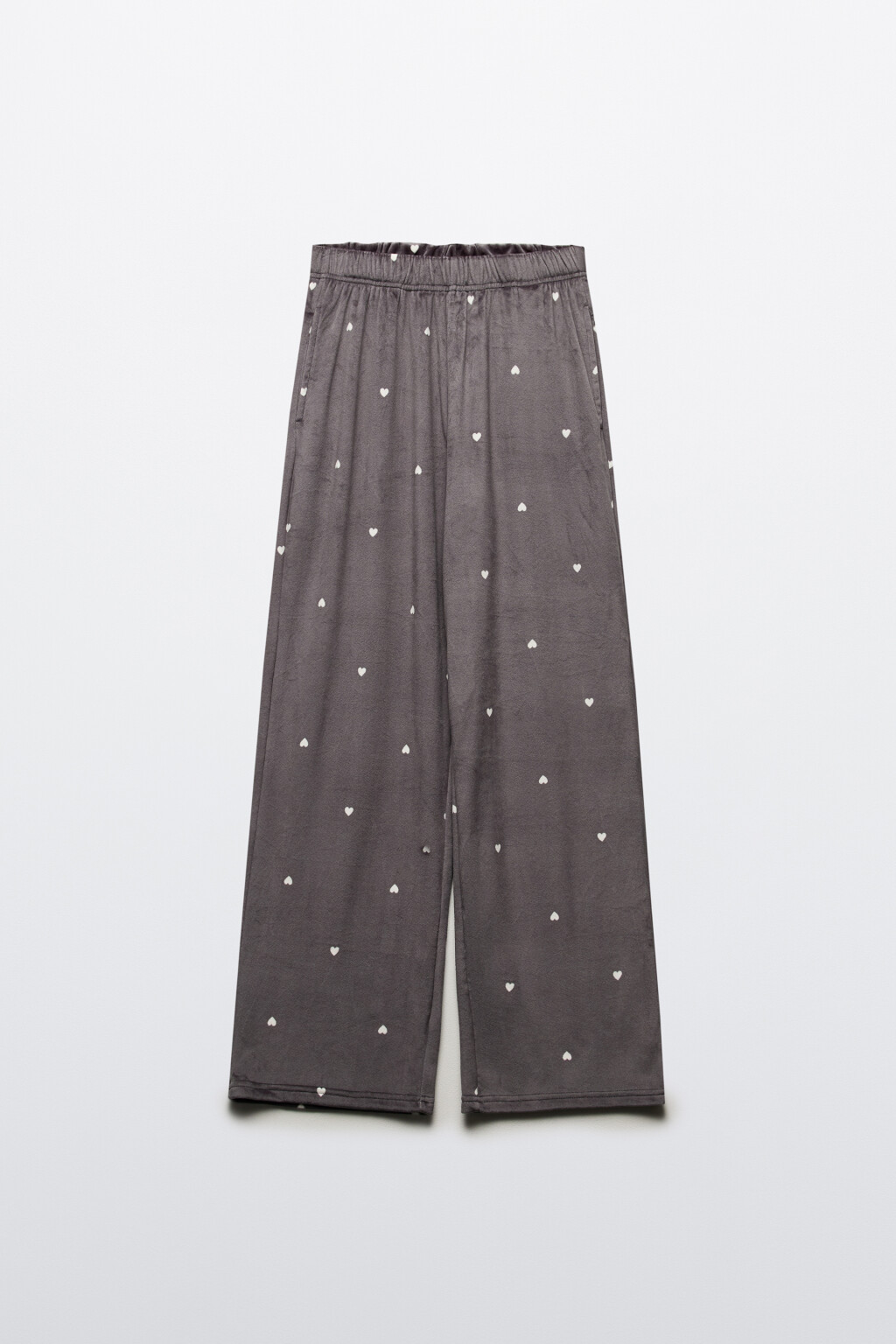 Брюки домашние плюшевые с принтом - цвет бежевый - 8