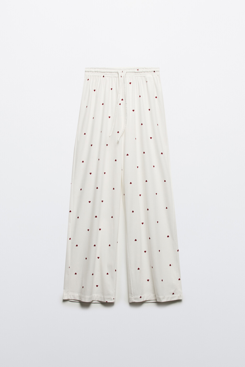 Брюки домашние прямые с принтом - цвет красный - 8