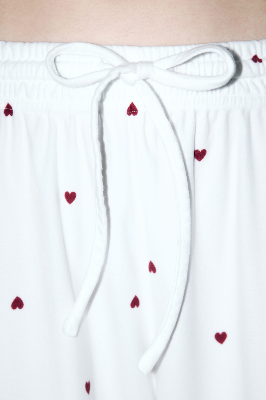 Брюки домашние прямые с принтом - цвет красный - 6