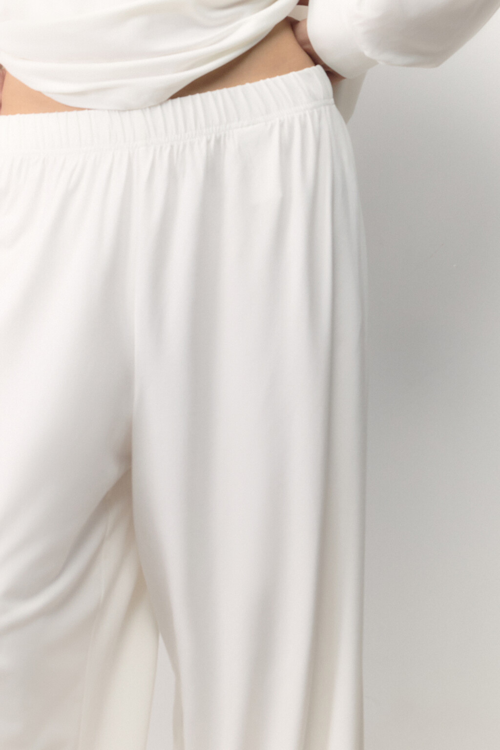 Брюки домашние широкие с карманами - цвет ванильный - 7
