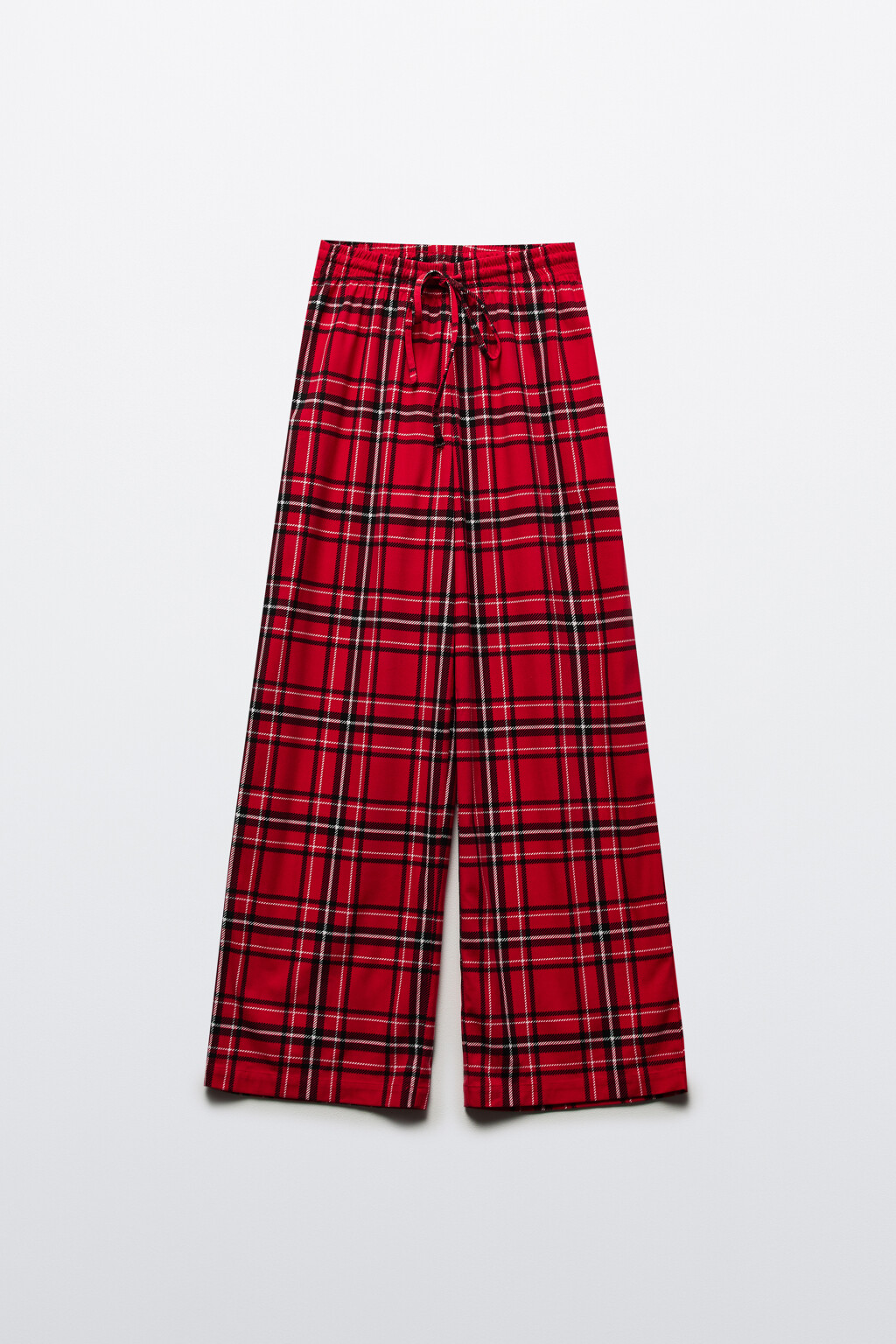 Брюки пижамные с принтом в клетку - цвет красный - 8