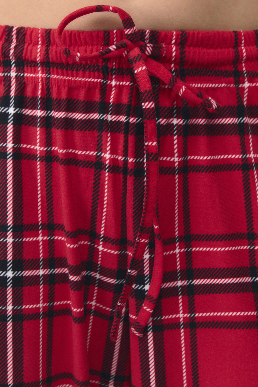 Брюки пижамные с принтом в клетку - цвет красный - 6