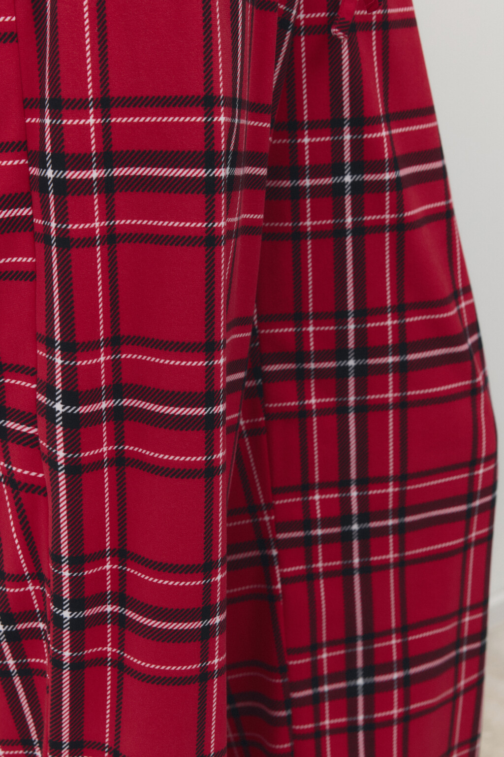 Брюки пижамные с принтом в клетку - цвет красный - 7