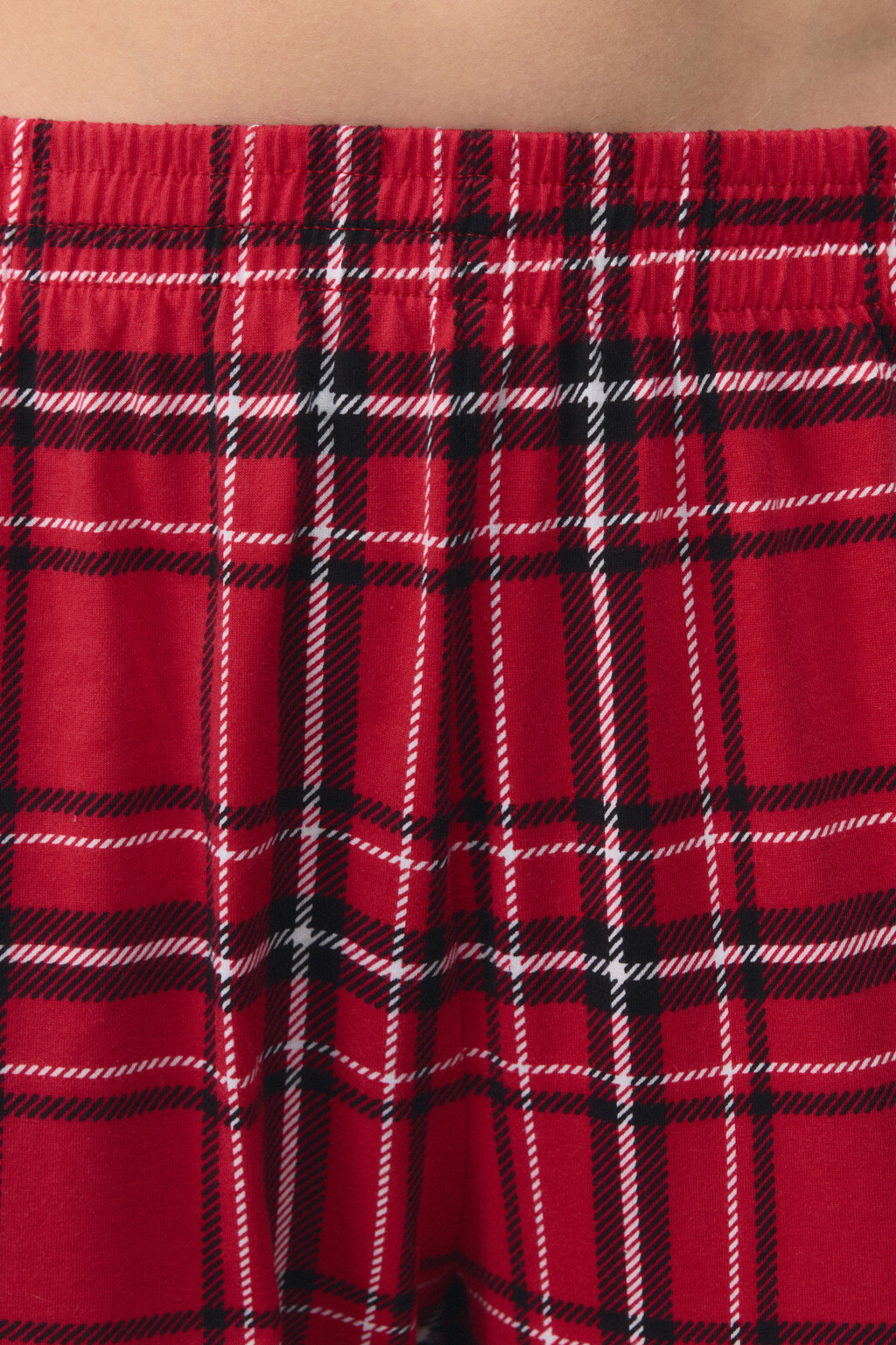 Брюки пижамные прямые в клетку - цвет красный - 6