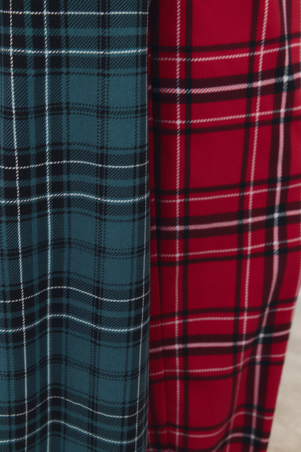 Брюки пижамные клетчатые в стиле пэчворк - цвет мультиколор - 7