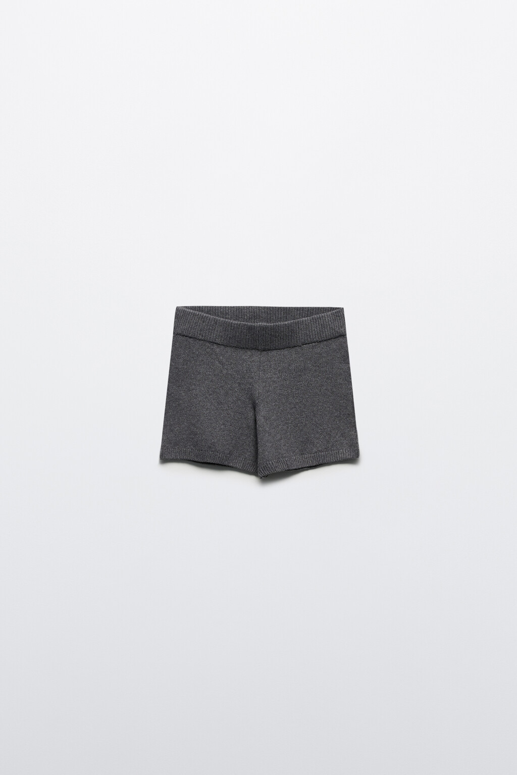 Шорты домашние вязаные с шерстью - цвет серый - 10