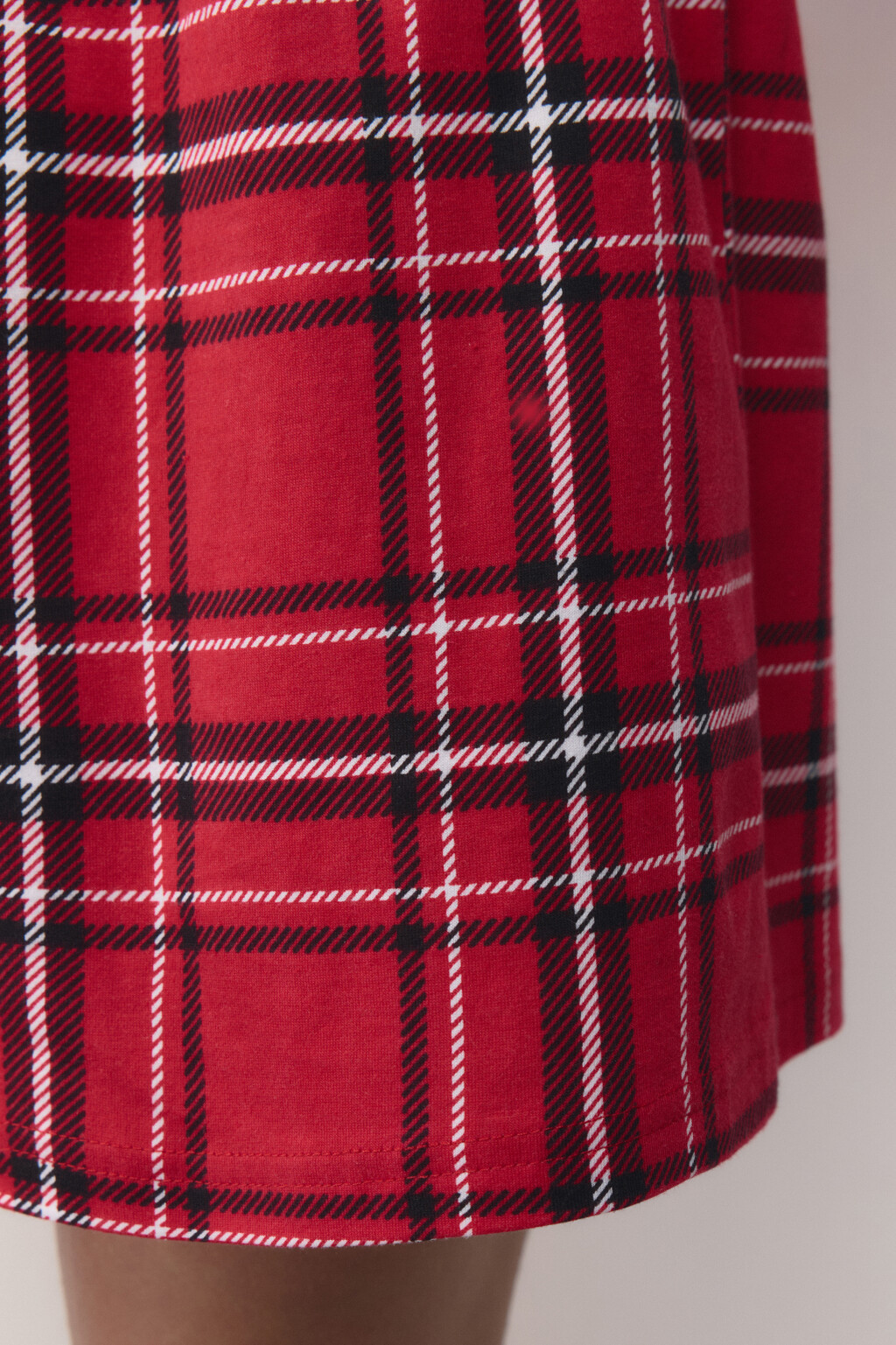 Шорты пижамные хлопковые в клетку - цвет красный - 8